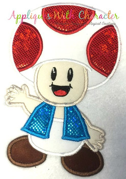 Toad Mareo Applique Design Toad Mareo Applique Design