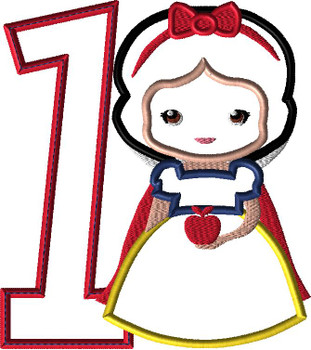 Snow Girl Cutie ONE Applique Design Snow Girl Cutie ONE Applique Design