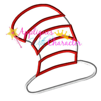Seuss Cat Hat Applique Design Seuss Cat Hat Applique Design