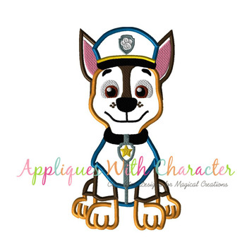 Pup Patrol Chasie Applique Design Pup Patrol Chasie Applique Design