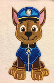 Pup Patrol Chasie Applique Design Pup Patrol Chasie Applique Design