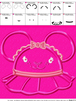 Lamby Mr Mouse Head Applique Design Lamby Mr Mouse Head Applique Design