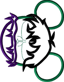 Hulk Mr Mouse Head Applique Design Hulk Mr Mouse Head Applique Design
