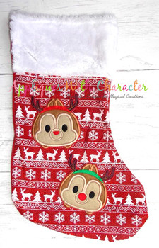 Christmas Chip and Dale Tsum Tsum Applique Design Christmas Chip and Dale Tsum Tsum Applique Design