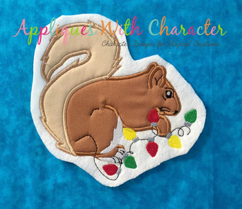 Christmas Vacation Squirrel Applique Design Christmas Vacation Squirrel Applique Design