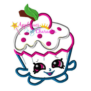 Shopikins Yummy Cupcake Applique Design Shopikins Yummy Cupcake Applique Design