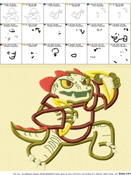 Sky Dino-Rang Applique Design Sky Dino-Rang Applique Design