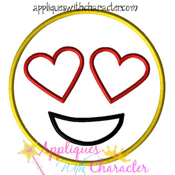Love Emoji Applique Design Love Emoji Applique Design