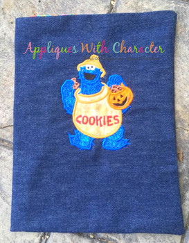 Halloween Cookie Monster Applique Design Halloween Cookie Monster Applique Design