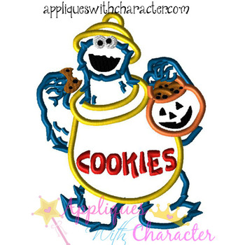 Halloween Cookie Monster Applique Design Halloween Cookie Monster Applique Design