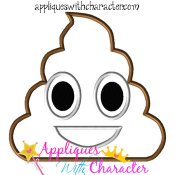 Poop Emoji Applique Design Poop Emoji Applique Design