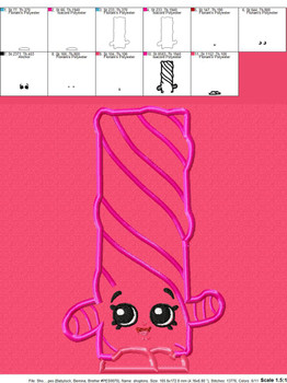 Shopikins Licorice Applique Design Shopikins Licorice Applique Design