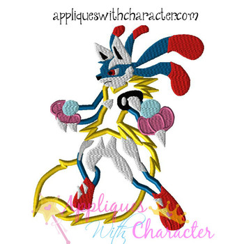 Lucario Pokemon Applique Design Lucario Pokemon Applique Design