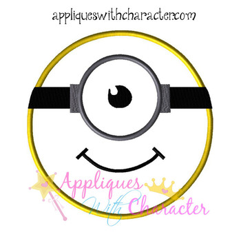 Minione Face Applique Design Minione Face Applique Design