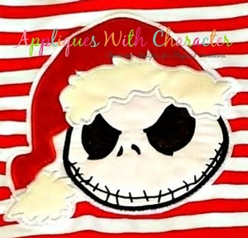 Nightmare Before Christmas Santa Jack Skeleton Applique Design Nightmare Before Christmas Santa Jack Skeleton Applique Design