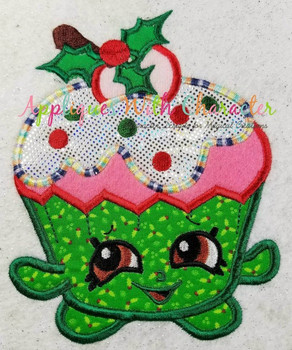Shopikins Christmas Cupcake Applique Design Shopikins Christmas Cupcake Applique Design