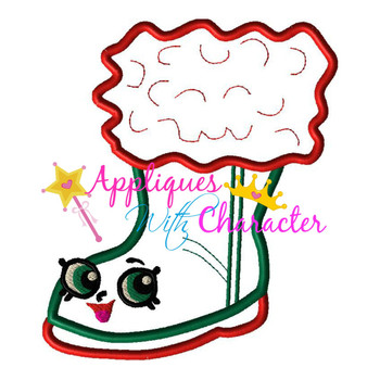 Shopikins Christmas Boot Applique Design Shopikins Christmas Boot Applique Design