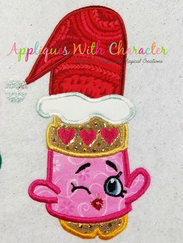 Shopikins Christmas Lipstick Applique Design Shopikins Christmas Lipstick Applique Design