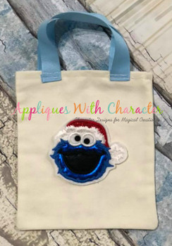 Christmas Cookie Monster Applique Design Christmas Cookie Monster Applique Design