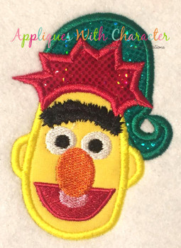 Christmas Bert Applique Design Christmas Bert Applique Design