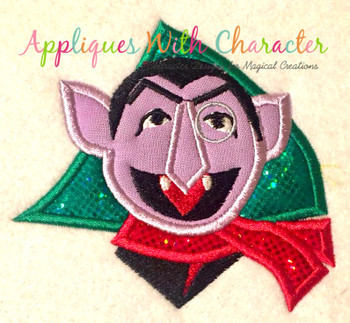 Christmas Count Dracula Applique Design Christmas Count Dracula Applique Design