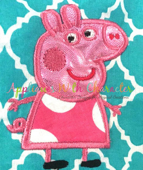 Pepper Pig Applique Design Pepper Pig Applique Design