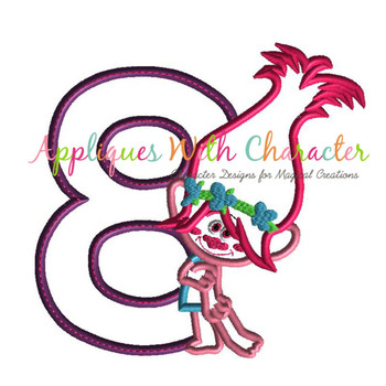 Pop Troll Eight Applique Design Pop Troll Eight Applique Design