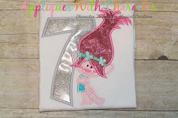 Pop Troll Seven Applique Design Pop Troll Seven Applique Design