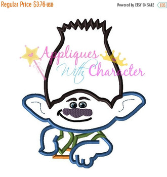 Troll Movie Brench Applique Embroidery Machine Design Troll Movie Brench Applique Embroidery Machine Design