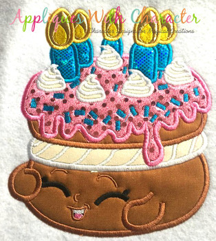 Shopikins Wishes Birthday Cake Applique Design Shopikins Wishes Birthday Cake Applique Design
