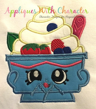 Shopikins Yochi Yogurt Applique Design Shopikins Yochi Yogurt Applique Design