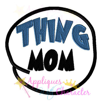 Seuss Thing MOM Circle Applique Design Seuss Thing MOM Circle Applique Design