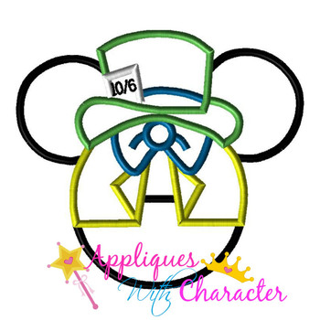 Alyce Mister Hatter Mr Mouse Head Applique Design Alyce Mister Hatter Mr Mouse Head Applique Design