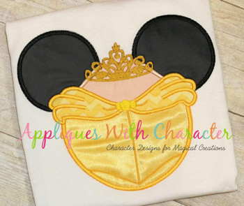 Beauty Bella Mr Mouse Head Applique Design Beauty Bella Mr Mouse Head Applique Design