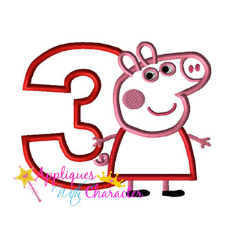 Pepper Pig THREE Applique Design Pepper Pig THREE Applique Design