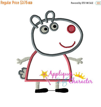 AWC Suzie Sheep Pepper Pig Applique Design AWC Suzie Sheep Pepper Pig Applique Design
