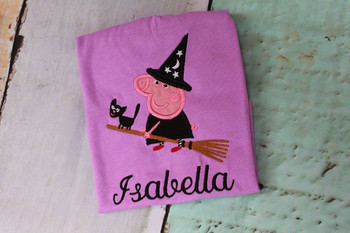 Pepper Pig Witch Applique Design Pepper Pig Witch Applique Design
