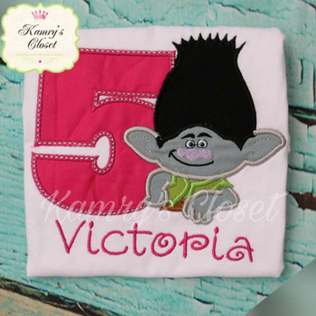 Boy Troll Five Applique Design Boy Troll Five Applique Design