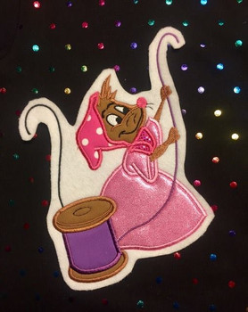 Cindy Pink Mouse Applique Design Cindy Pink Mouse Applique Design