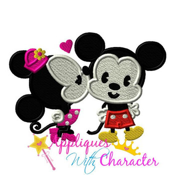 Kissing Miss Mouse Applique Design Kissing Miss Mouse Applique Design