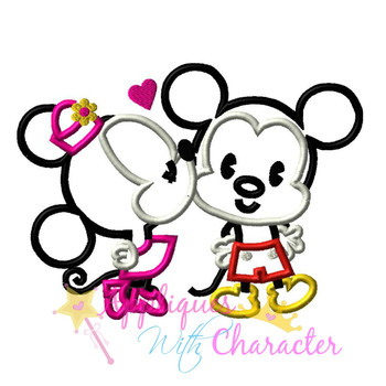 Kissing Miss Mouse Applique Design Kissing Miss Mouse Applique Design