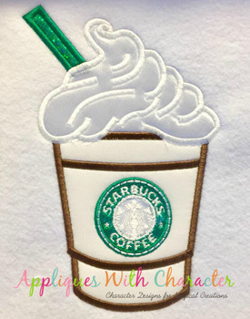Coffee Drink Applique Design Coffee Drink Applique Design