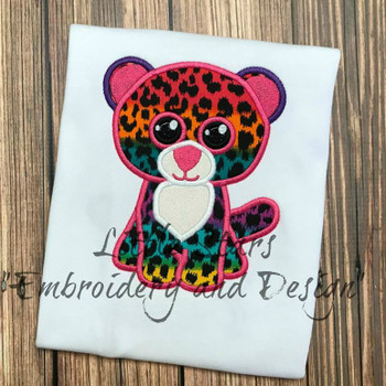 Beanie Glamour Leopard Applique Design Beanie Glamour Leopard Applique Design