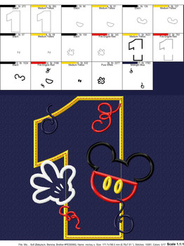 Mr Mouse One Applique Design Mr Mouse One Applique Design