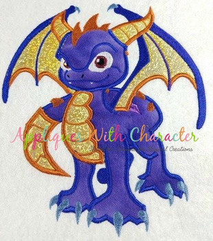 Skye Spyro Dragon Applique Design Skye Spyro Dragon Applique Design