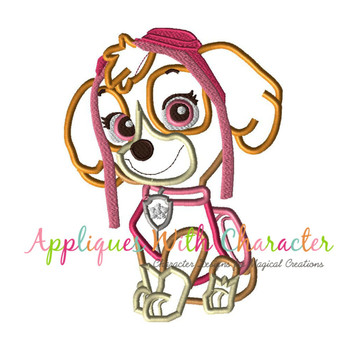 Pup Patrol Skye Applique Design Pup Patrol Skye Applique Design
