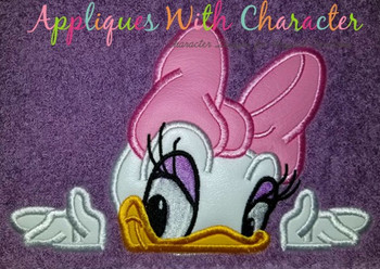 Daizy Peeking Face Applique Design Daizy Peeking Face Applique Design