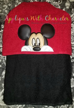 Mr Mouse Peeking Face Applique Design Mr Mouse Peeking Face Applique Design