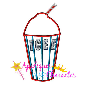 Icee Drink Logo Applique Design Icee Drink Logo Applique Design