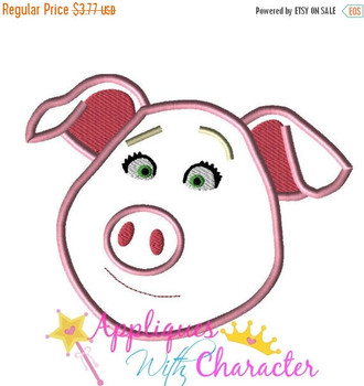 Sing Movie Rosita Pig Applique Design Sing Movie Rosita Pig Applique Design